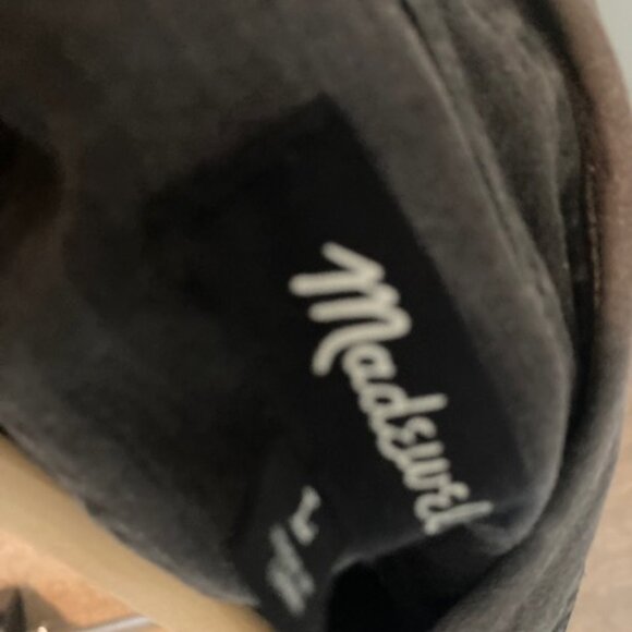 Madewell Black Stonewashed Denim button down Mens Size Large L Long Sleeve LS - Picture 3 of 3